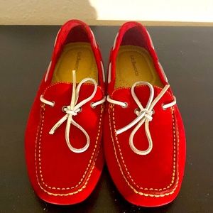 Red loafers/moccasins